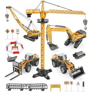 Construction Truck Vehicles Toy with Metal Shovel Sand Toys, Large Construction